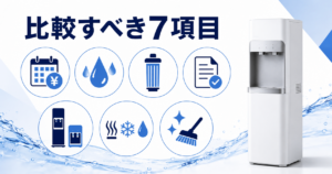比べるのは月額だけではありません。7項目で決まります