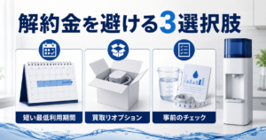解約金を避けたいなら選択肢は3つ