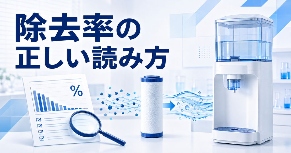 浄水型ウォーターサーバーの除去率とは?公表値の正しい読み方