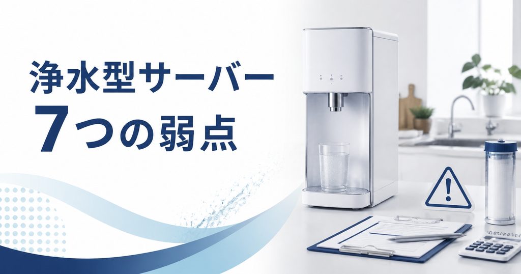 浄水型ウォーターサーバーのデメリットは?契約前に知るべき7つの弱点